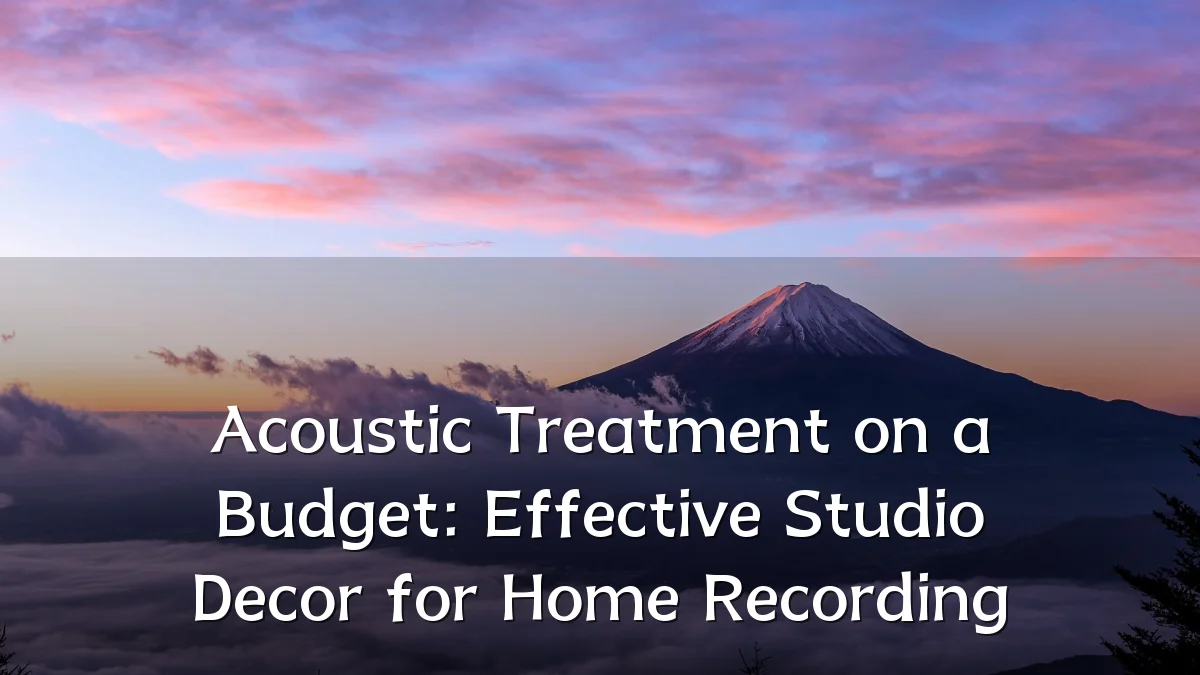 Acoustic Treatment on a Budget: Effective Studio Decor for Home Recording