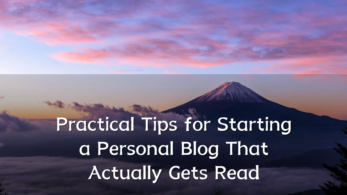 Practical Tips for Starting a Personal Blog That Actually Gets Read