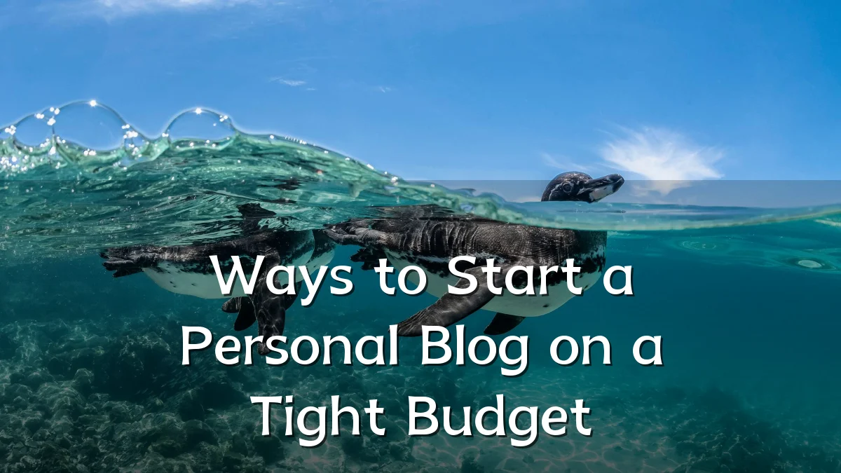 Ways to Start a Personal Blog on a Tight Budget