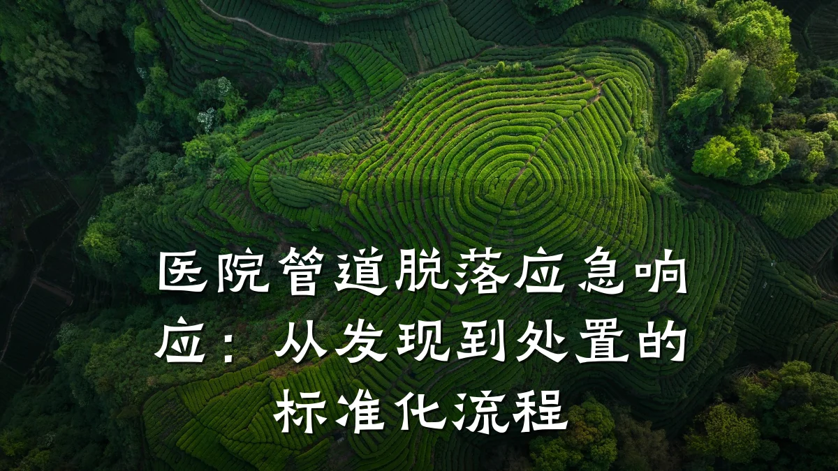医院管道脱落应急响应:从发现到处置的标准化流程